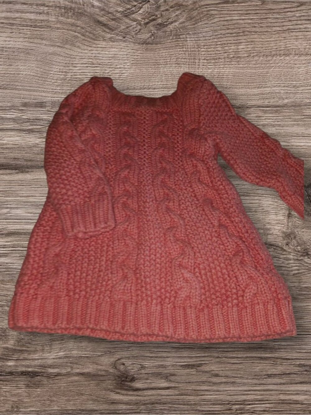 Gymboree 3-6 Months Red Cable Knit Sweater Dress